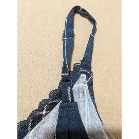 Torrid Women's Ava Stretch Challis Lace Trim Cami Navy/Pink Size 1 - Picture 4 of 10